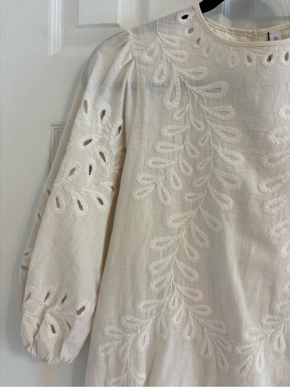 Mango White Eyelet Embroidered Mini Dress - Picture 5 of 6